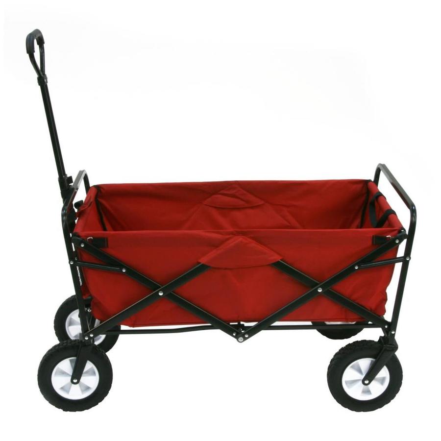 Mac Sports Colla-PSIble Folding Steel Frame Outdoor Garden Camping Wagon, Red