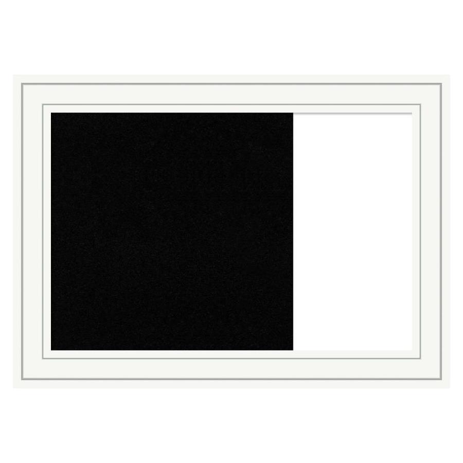 Amanti Art Framed Multi Functional Black Cork And White Dry Erase
