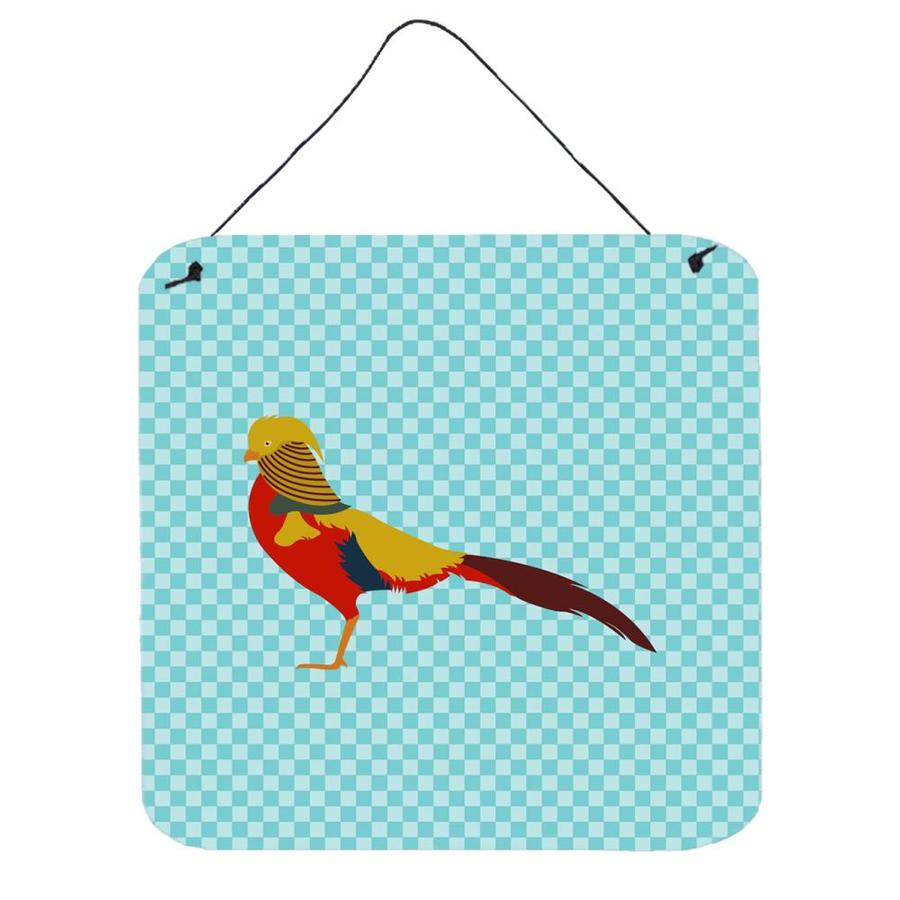 Caroline's Treasures Golden or Chinese Pheasant Blue Check Wall or Door Hanging Prints