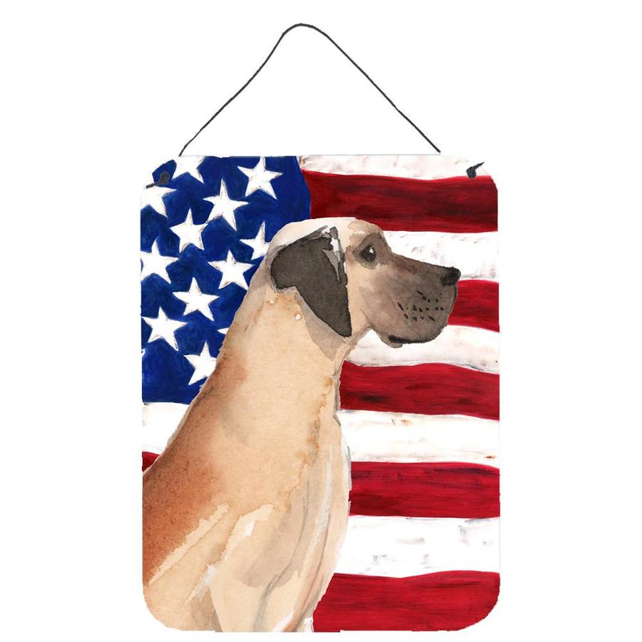 Caroline S Treasures Fawn Natural Great Dane Patriotic Wall Or