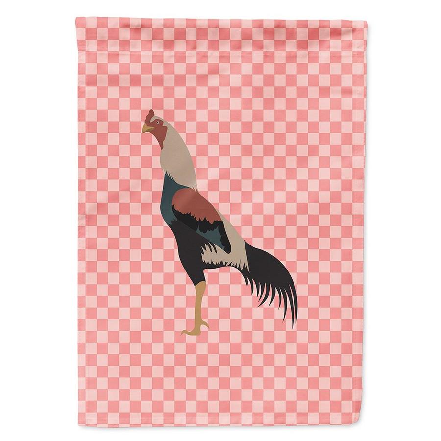 Caroline's Treasures Kulang Chicken Pink Check Flag Garden Size