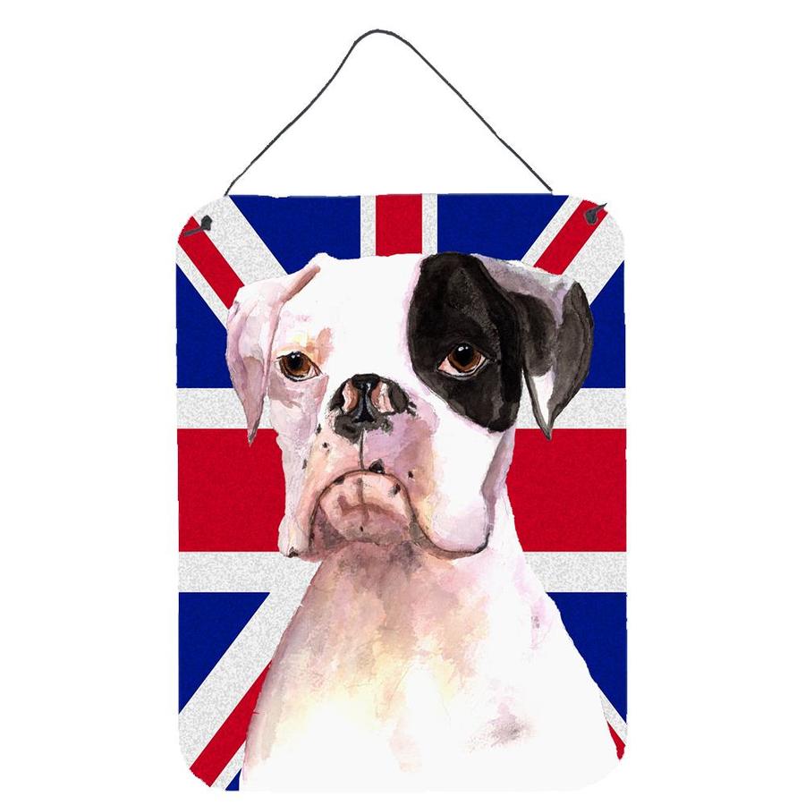 Caroline's Treasures Boxer Cooper with English Union Jack British Flag Wall or Door Hanging Prints