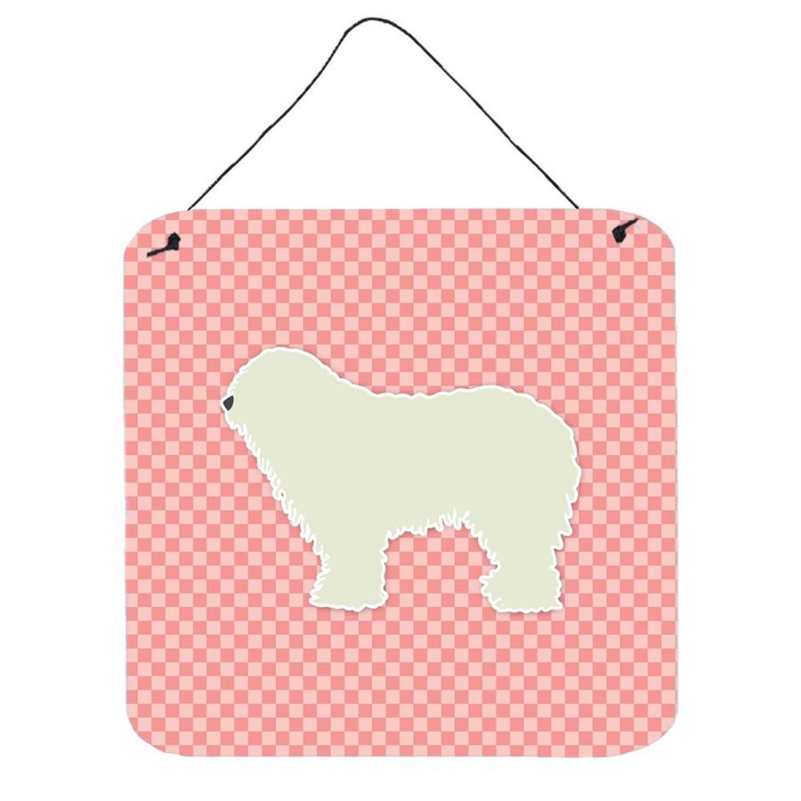 Caroline's Treasures Komondor Checkerboard Pink Wall or Door Hanging Prints