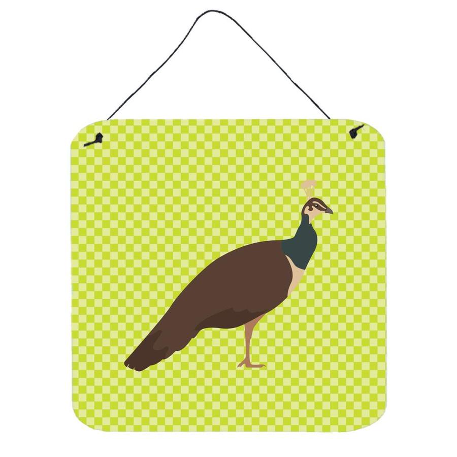 Caroline's Treasures Indian Peahen Peafowl Green Wall or Door Hanging Prints