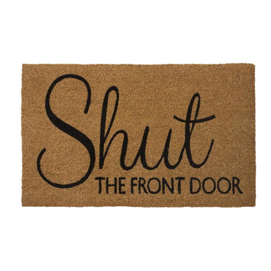 Entryways Shut The Front Door 17 In X 28 In Coir Doormat At