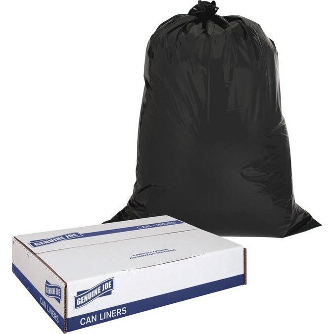 Genuine Joe 42-Gallon Black Outdoor Polypropylene Can Trash Bag in the ...