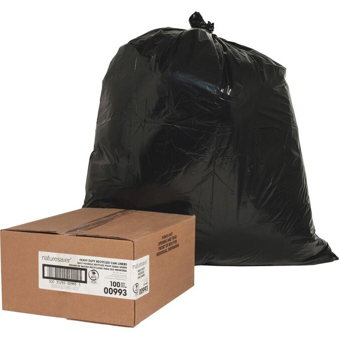 Nature Saver 33-Gallon Black Outdoor Polypropylene Can Trash Bag in the ...