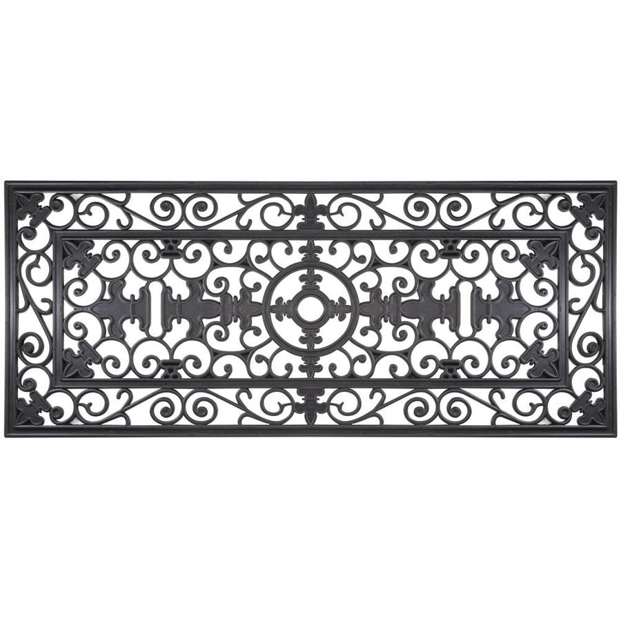 Envelor Fleur De Lis Wrought Iron Rubber Entrance Mat Welcome