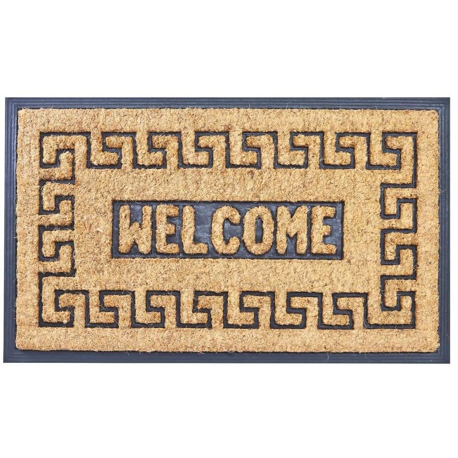 Envelor Rubber Backing Meandros Coco Entrance Mat Welcome Doormat