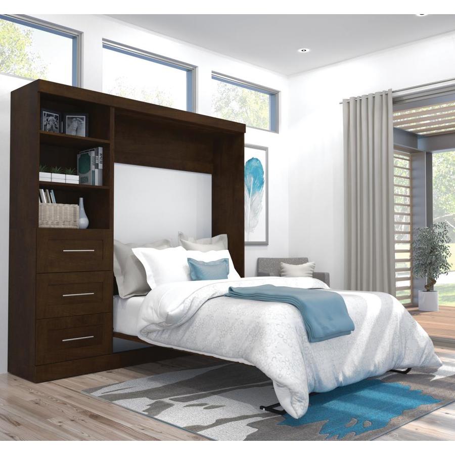 Bestar Pur Chocolate Full Murphy Bed in the Beds department at Lowes.com