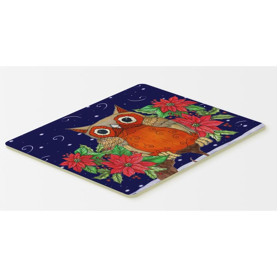 Caroline S Treasures Whose Happy Holidays Owl Kitchen Or Bath Mat