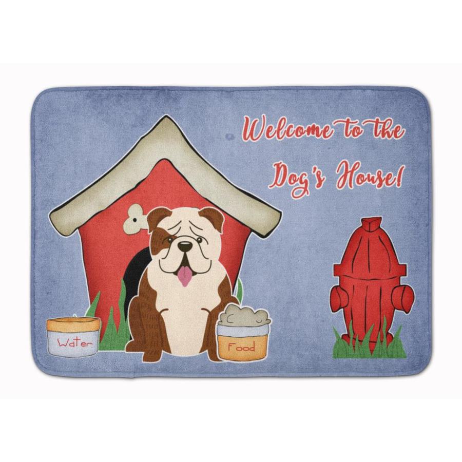 Caroline's Treasures Dog House Collection English Bulldog Brindle White Machine Washable Memory Foam Mat