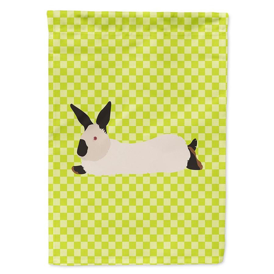 Caroline's Treasures California White Rabbit Green Flag Canvas House Size