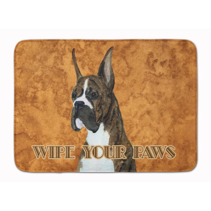 Caroline's Treasures Brindle Boxer Wipe Your Paws Machine Washable Memory Foam Mat