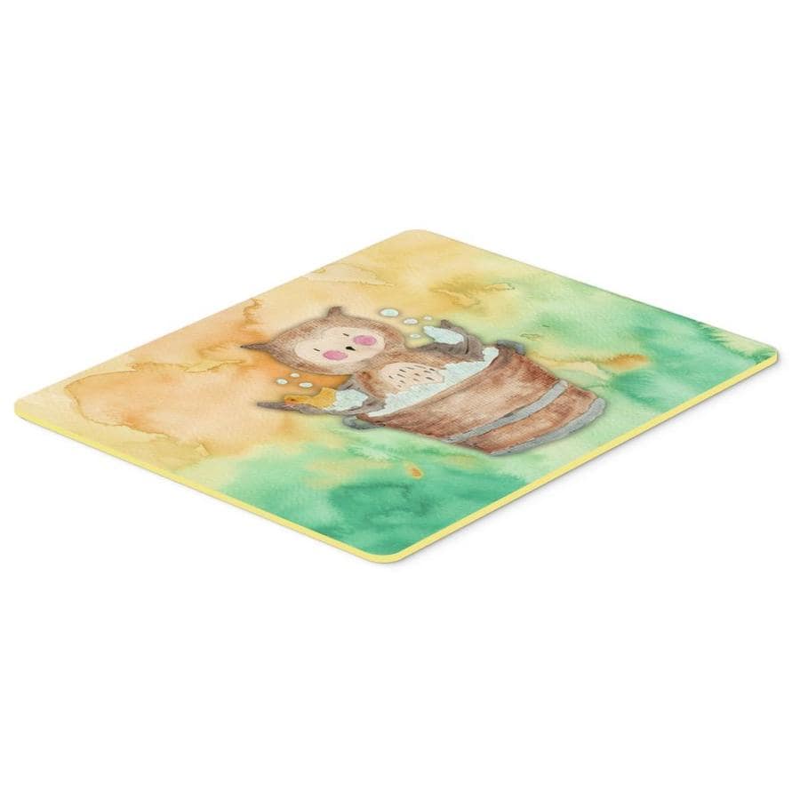 Caroline S Treasures Owl Bathing Watercolor Kitchen Or Bath Mat