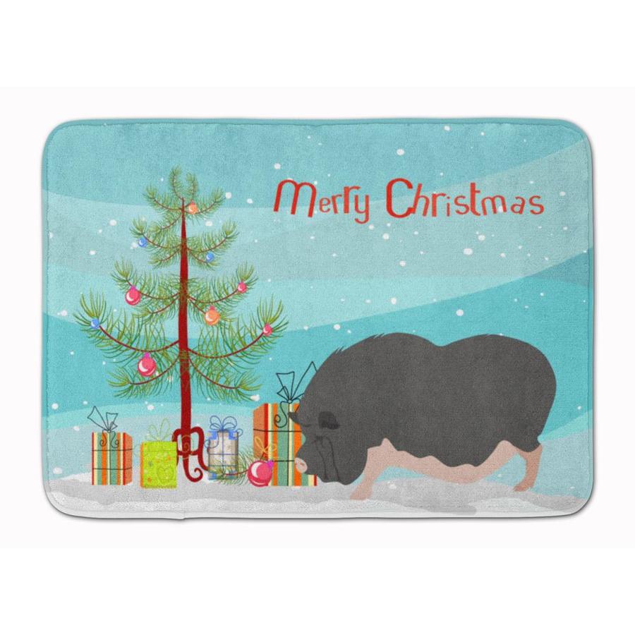 Caroline's Treasures Vietnamese Pot-bellied Pig Christmas Machine Washable Memory Foam Mat