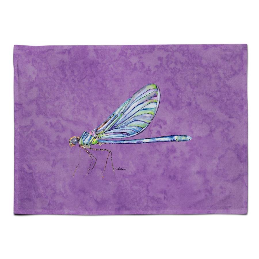 Caroline's Treasures Dragonfly On Purple Fabric Placemat