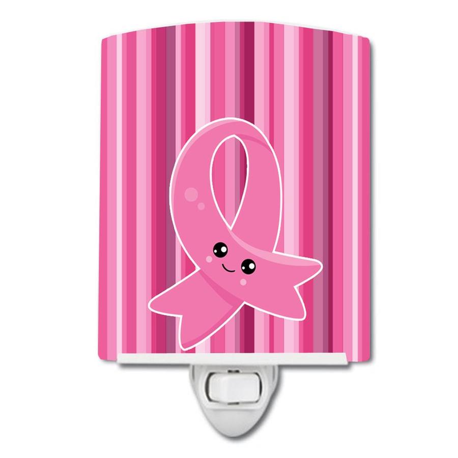 Caroline's Treasures Breast Cancer Awareness Ribbon Face Ceramic Night Light