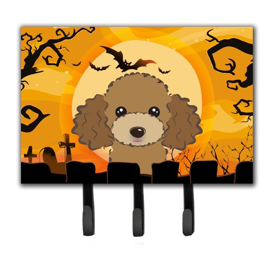 Caroline's Treasures Halloween Chocolate Brown Poodle Leash or Key Holder