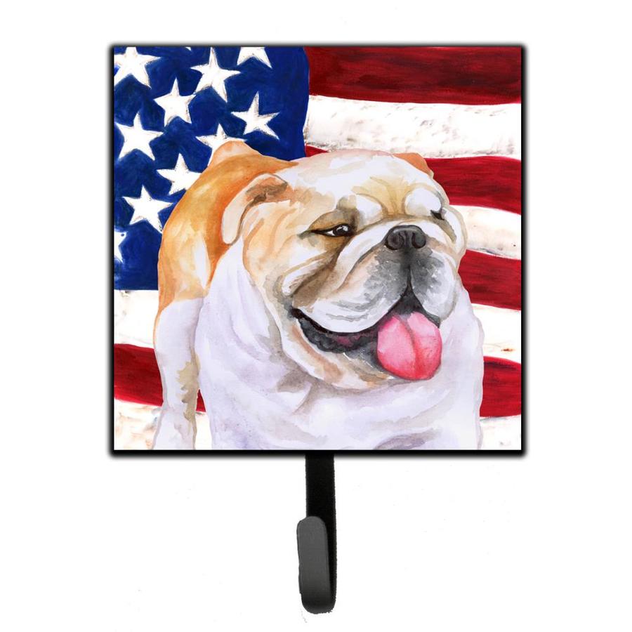 Caroline's Treasures English Bulldog Patriotic Leash or Key Holder