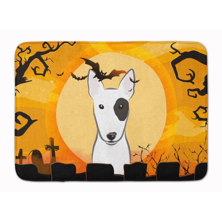 Caroline's Treasures Halloween Bull Terrier Machine Washable Memory Foam Mat