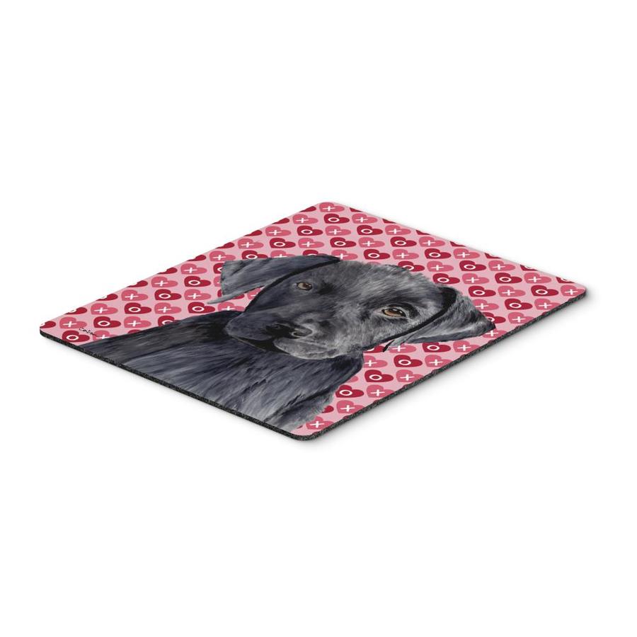 Caroline's Treasures Labrador Black Hearts Love and Valentine's Day Mouse Pad, Hot Pad or Trivet