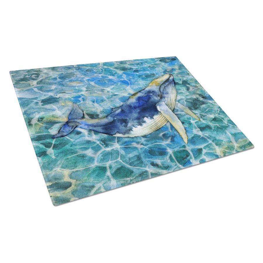 Caroline's Treasures Humpback Whale Glass Cutting Board Large