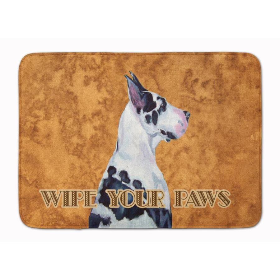 Caroline S Treasures Wipe Your Paws 19 In X 27 In Microfiber Memory Foam Bath Mat In The Bathroom Rugs Mats Department At Lowes Com