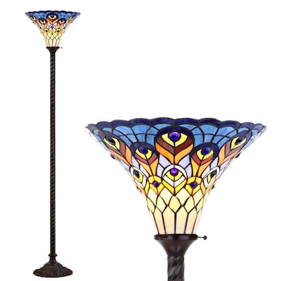 Jonathan Y Peacock Tiffany Style 70 In Torchiere Led Floor Lamp