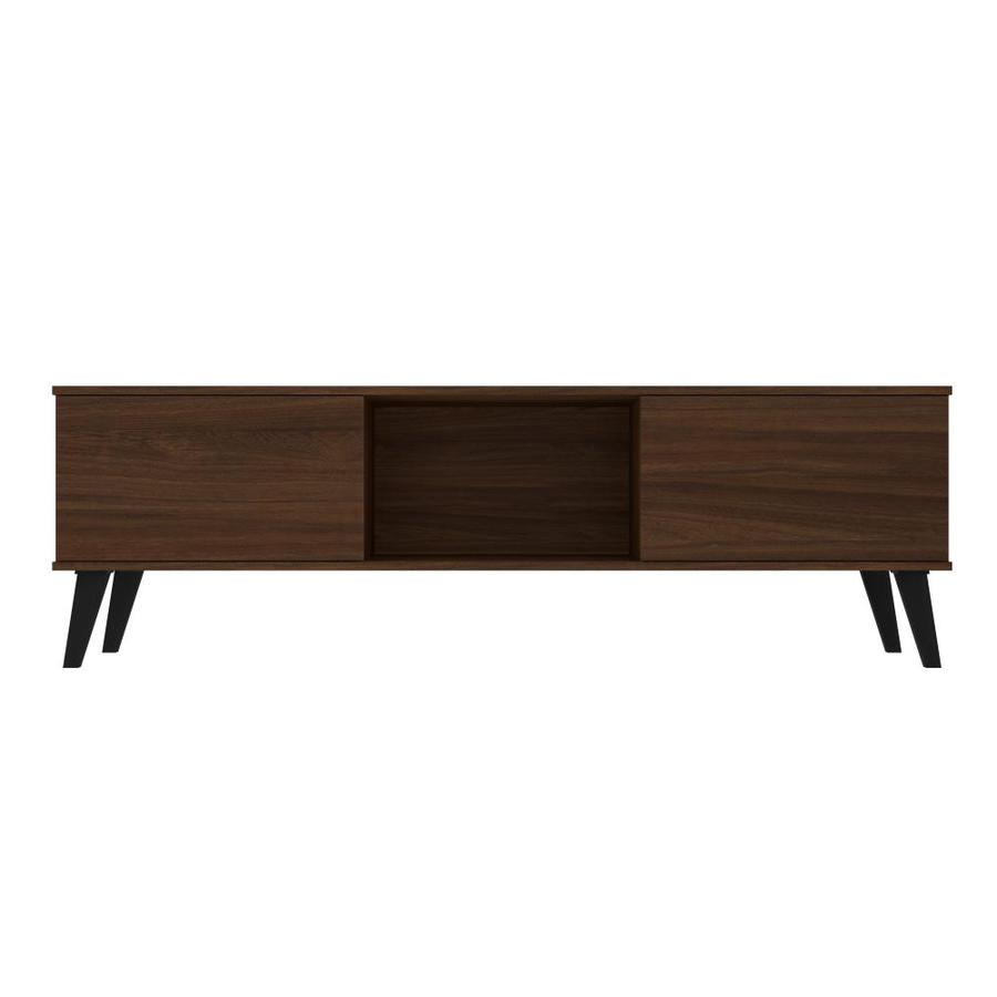 Manhattan Comfort Doyers 62.20-in TV Stand in Nut Brown