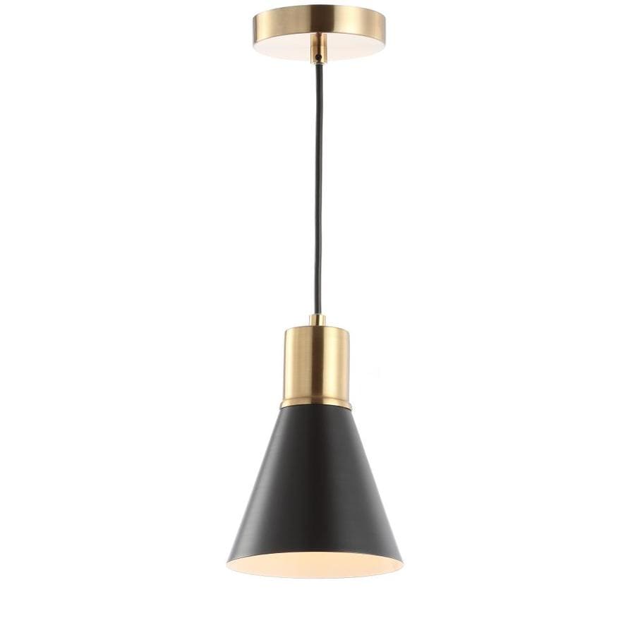 JONATHAN Y Black/Brass Gold Modern/Contemporary Bell LED Mini Kitchen