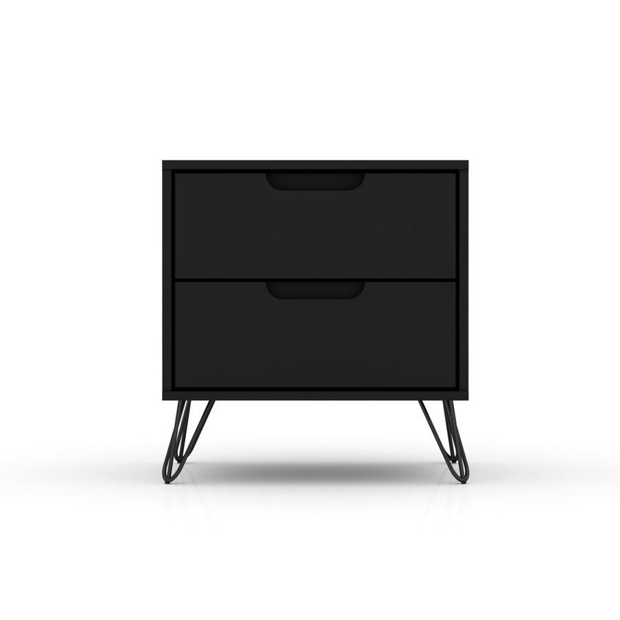 Manhattan Comfort Rockefeller 2.0 Nightstand in Black