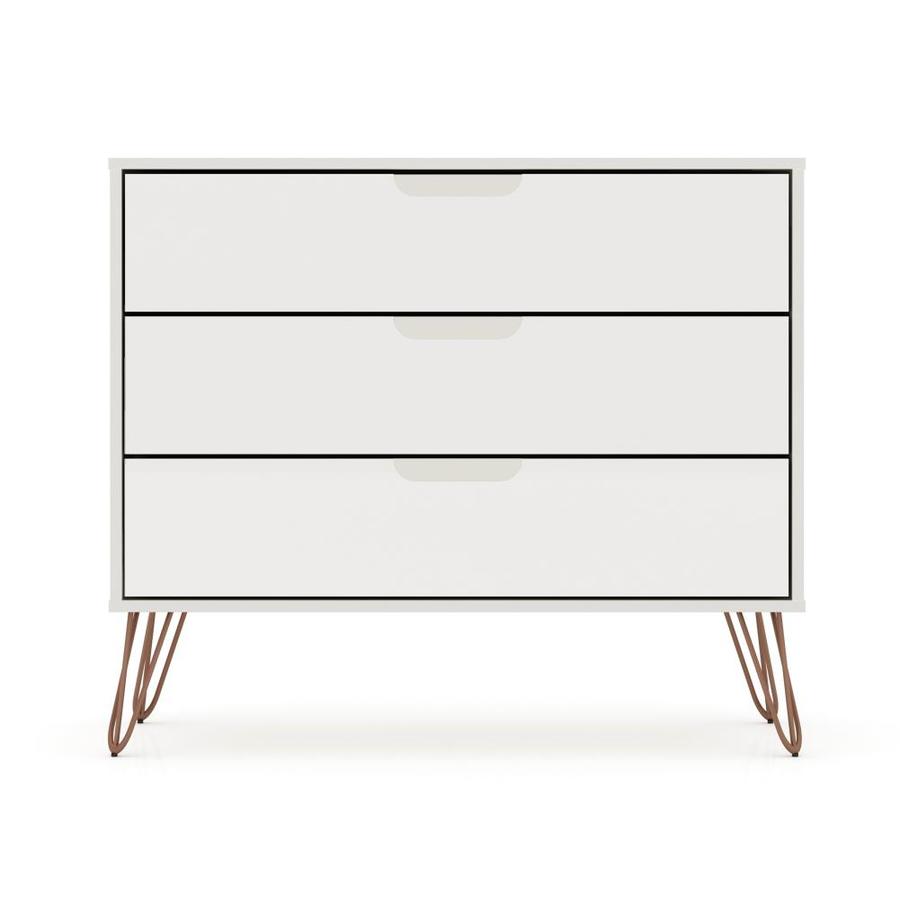 Manhattan Comfort Rockefeller Dresser in Off White