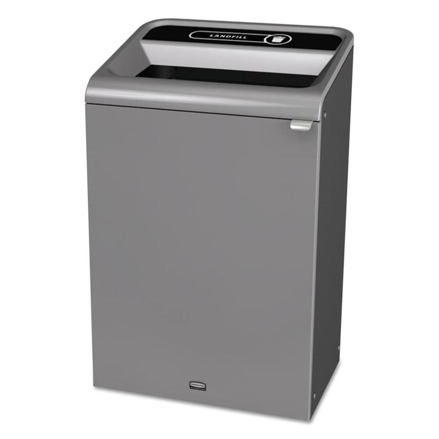 Rubbermaid Commercial Products Configure Indoor Recycling Waste Receptacle, 33 gal, Gray, Landfill