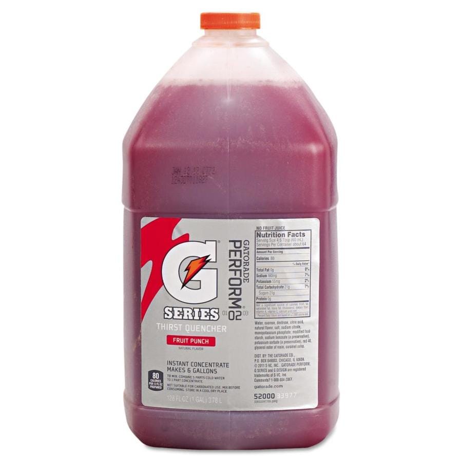 Gatorade Liquid Concentrate, Fruit Punch, One Gallon Jug, 4/Carton in