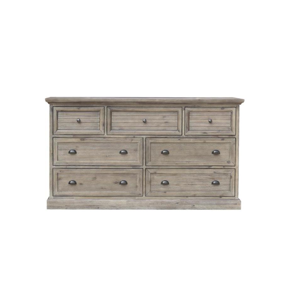 Sunset Trading Sunset Trading Solstice Grey 7 Drawer Dresser At