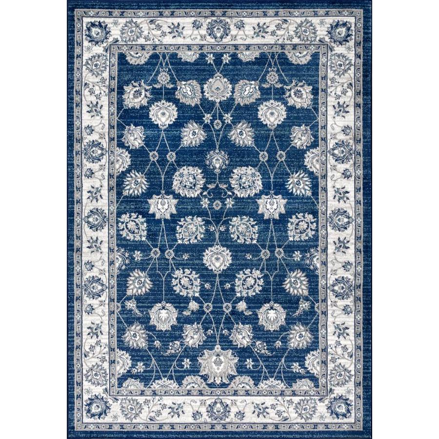 JONATHAN Y Modern Persian 8 x 10 Navy/Light Grey Indoor Border Area Rug