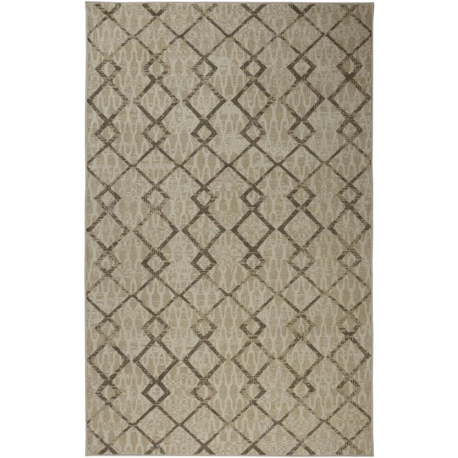 Mohawk Home Prismatic 10 x 14 Cream Indoor Trellis Industrial Area Rug
