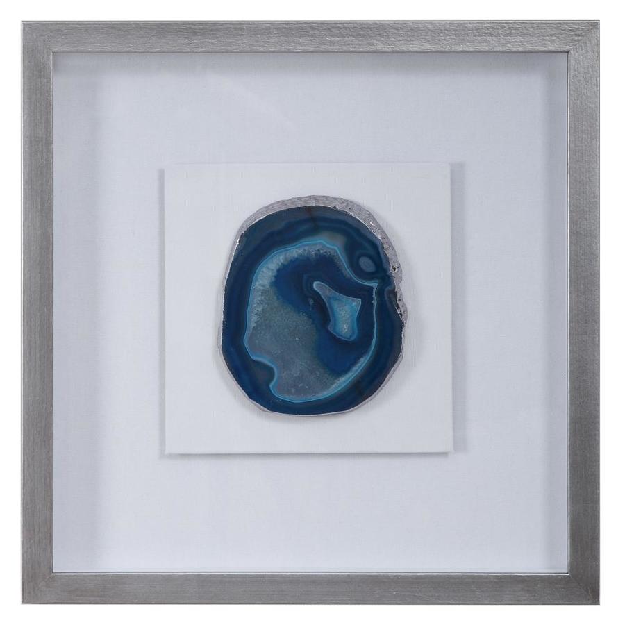 Global Direct 19.75-in Square Framed Agate Stone Shadow Box