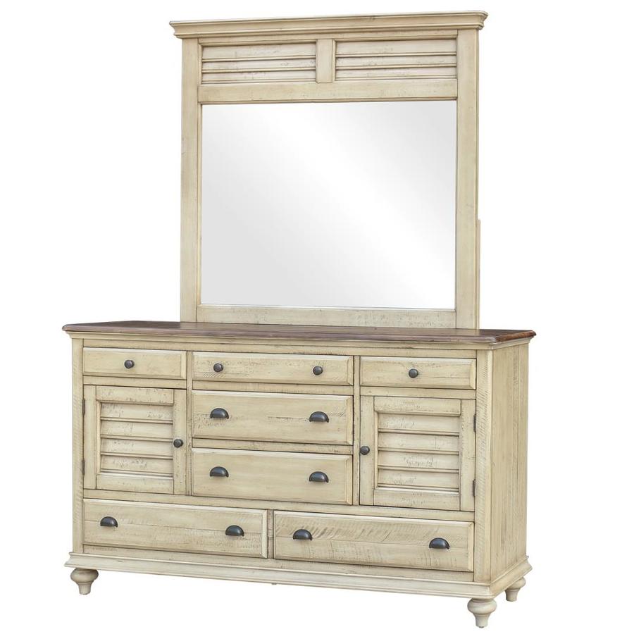 Sunset Trading Sunset Trading Shades of Sand Dresser with Shutter Mirror