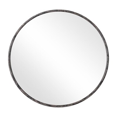 Global Direct 34 In L X W Round Distressed Aged Steel Framed Round Distressed Aged Steel Framed