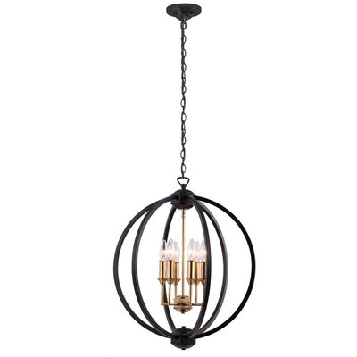 Dainolite Karland 6-Light Matte Black Transitional Chandelier Dainolite Karland 6-Light Matte Black Transitional Chandelier