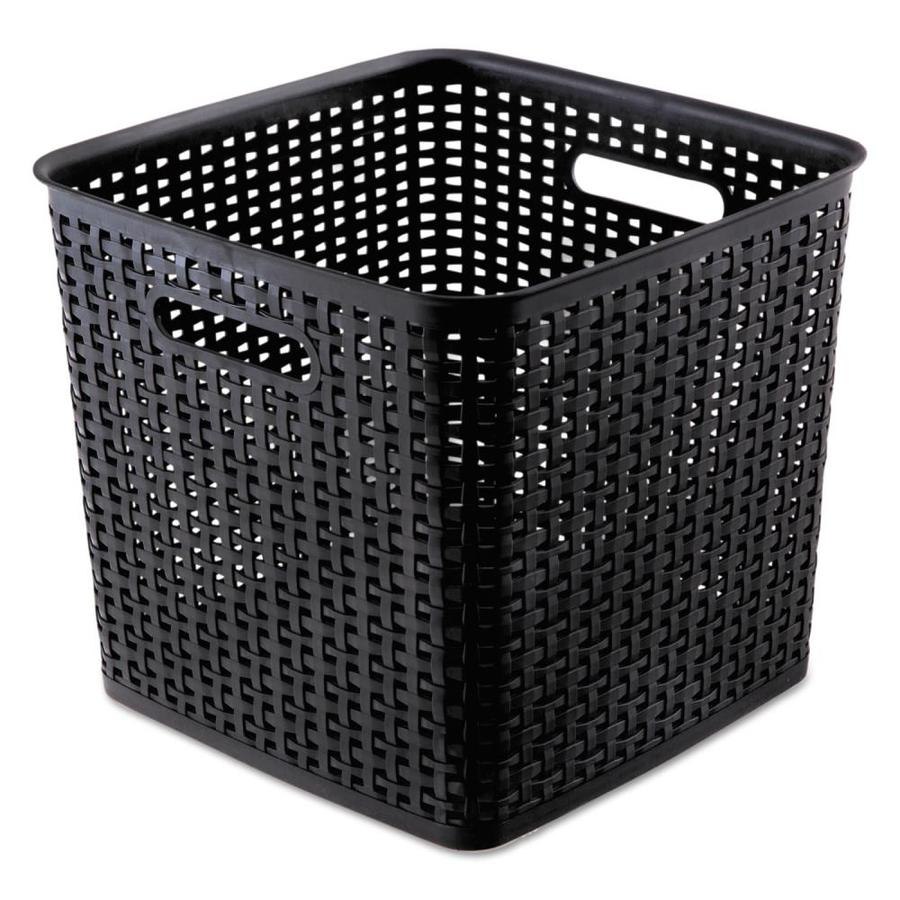 Advantus 12.5in W x 11.13in H x 12.5in D Black Plastic Bin in the