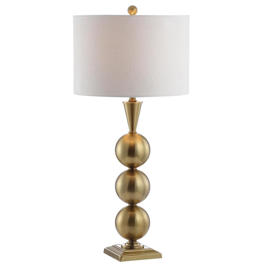 JONATHAN Y Transitional 33in Brass Gold Rotary Socket Table Lamp with