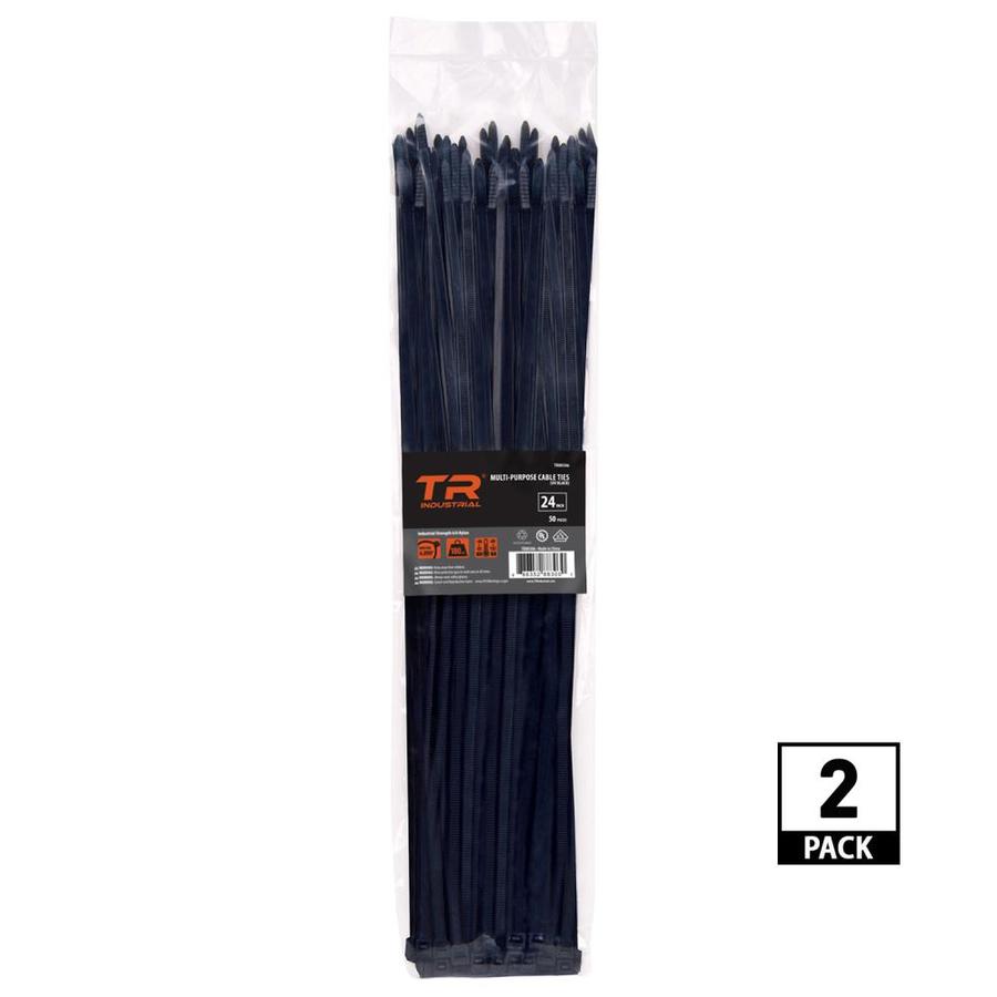 TR Industrial 100Pack 24in Nylon Zip Ties in the Cable Zip Ties