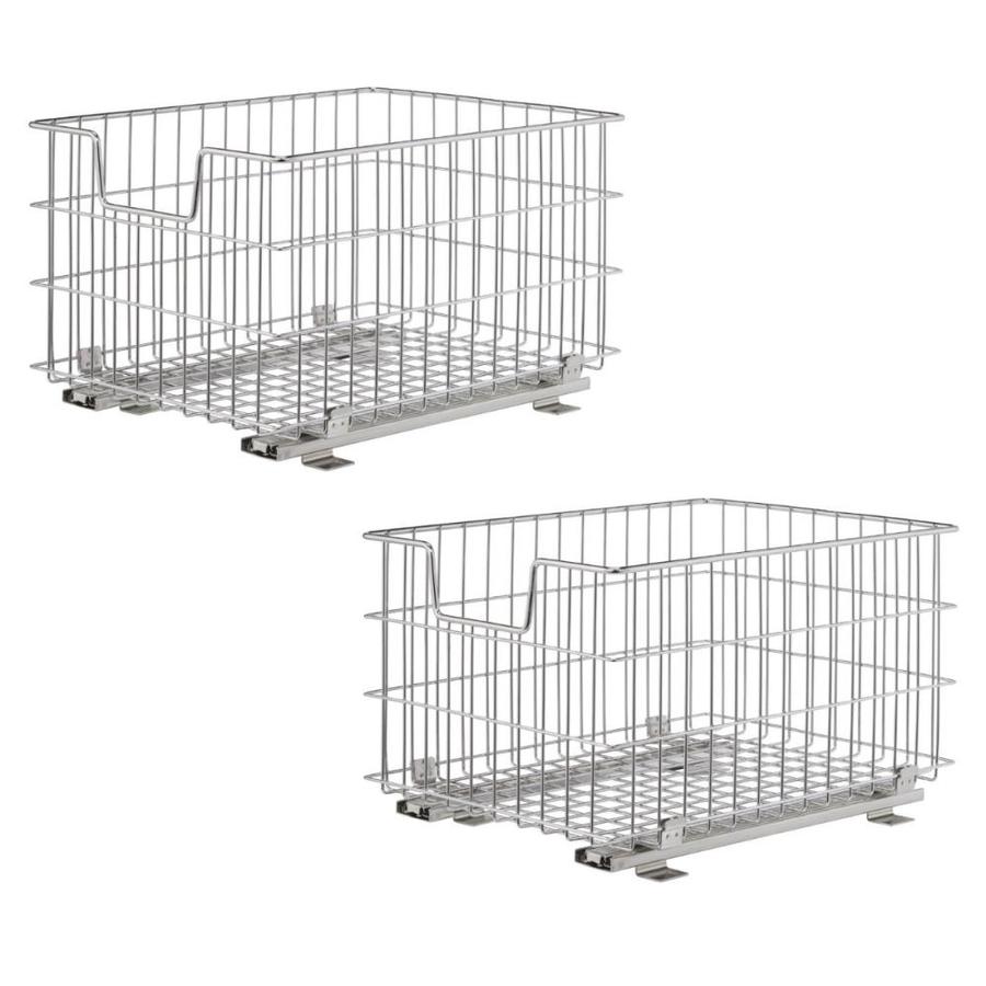 TRINITY Sliding Wire Basket in Chrome (2-Pack) at Lowes.com