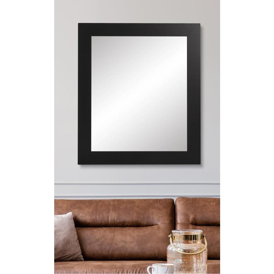 BrandtWorks Formal Black Vanity Wall Mirror 38.5in L x 32in W Matte