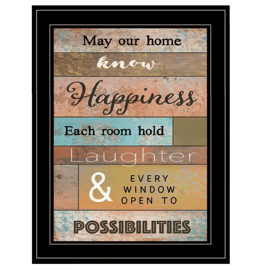 Trendy Decor 4u Black Wood Framed 19 In H X 15 In W Inspirational Paper Print In The Wall Art Department At Lowes Com