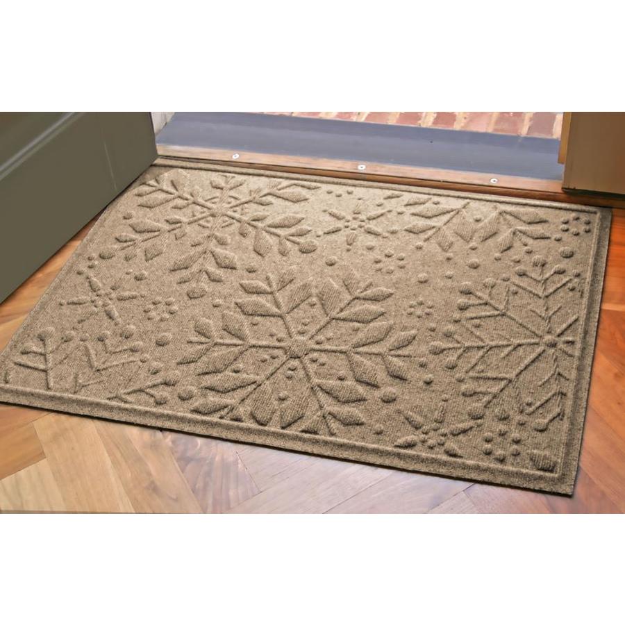 Bungalow Flooring Aqua Shield Snowflake 2x3-ft Doormat-Camel