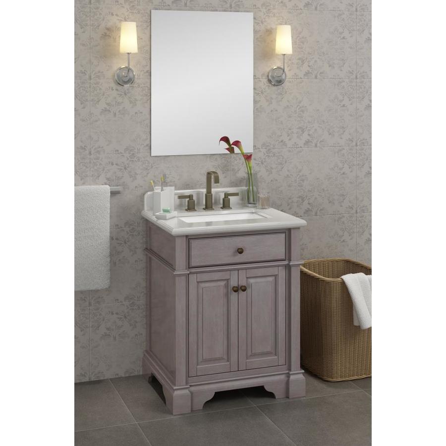 Casanova 28-in Antique Gray Double Sink Bathroom Vanity with Ariston ...